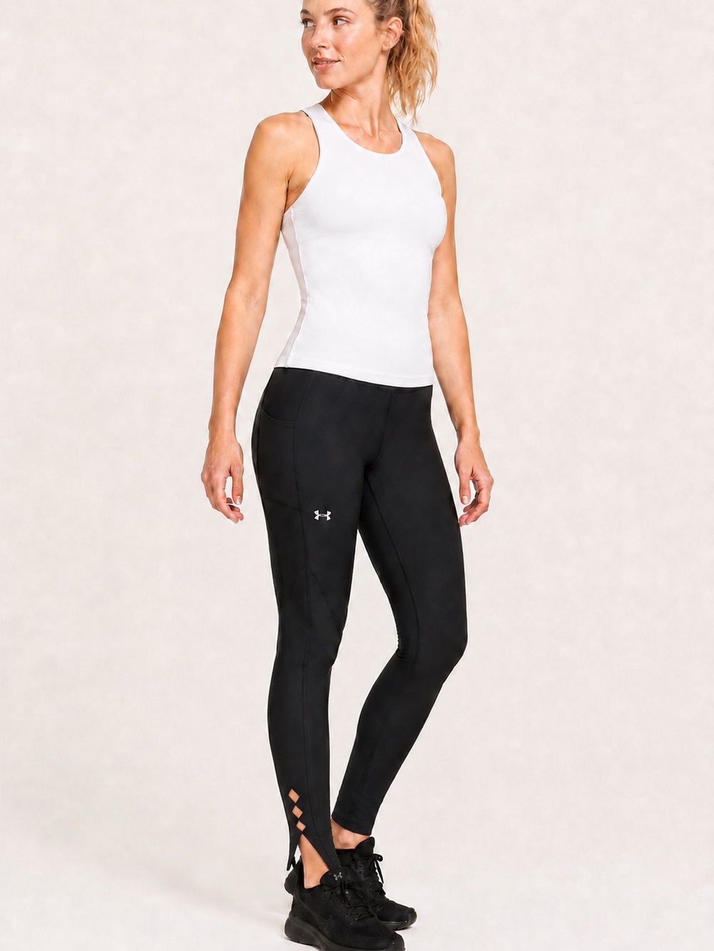 Under Armour HeatGear Leggings M Black Compression Workout